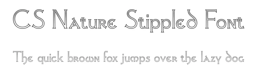 CS Nature Stippled Font by craftsupplyco — Display Font