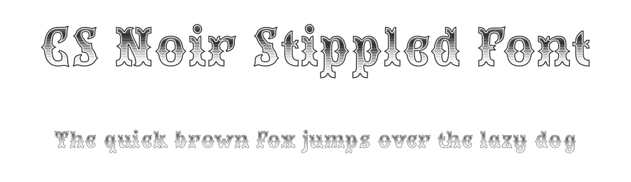 CS Noir Stippled Font by craftsupplyco — Display Font