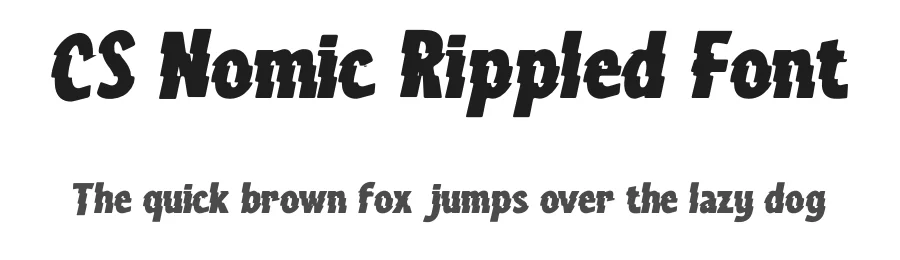 CS Nomic Rippled Font by craftsupplyco — Display Font