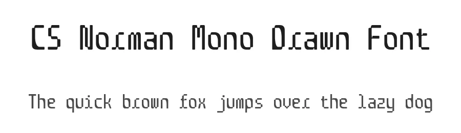 CS Norman Mono Drawn Font by craftsupplyco — Display Font