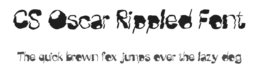 CS Oscar Rippled Font by craftsupplyco — Display Font