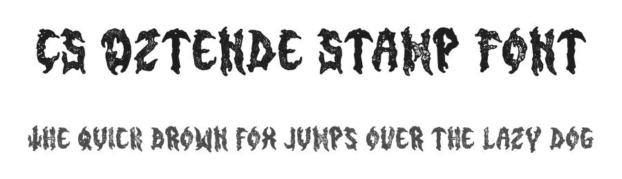 CS Oztende Stamp Font by craftsupplyco — Display Font