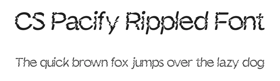 CS Pacify Rippled Font by craftsupplyco — Display Font