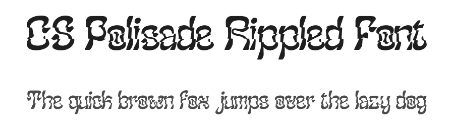 CS Polisade Rippled Font by craftsupplyco — Display Font