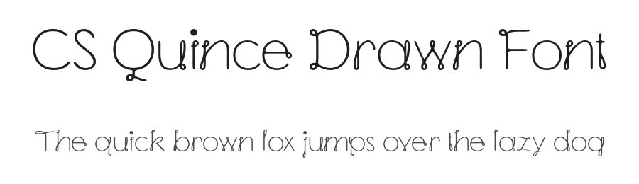CS Quince Drawn Font by craftsupplyco — Display Font