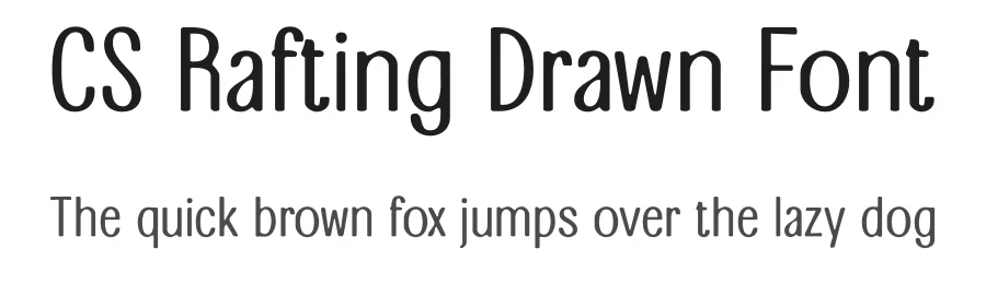 CS Rafting Drawn Font by craftsupplyco — Sans Serif Font