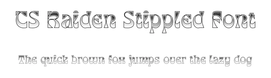 CS Raiden Stippled Font by craftsupplyco — Display Font