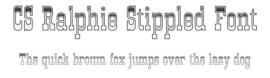 CS Ralphie Stippled Font by craftsupplyco β Display Font