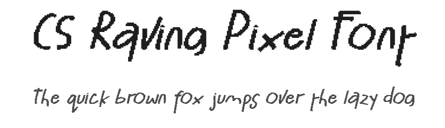 CS Raving Pixel Font by craftsupplyco — Script Handwritten Font