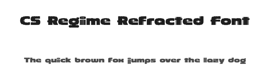 CS Regime Refracted Font by craftsupplyco — Display Font