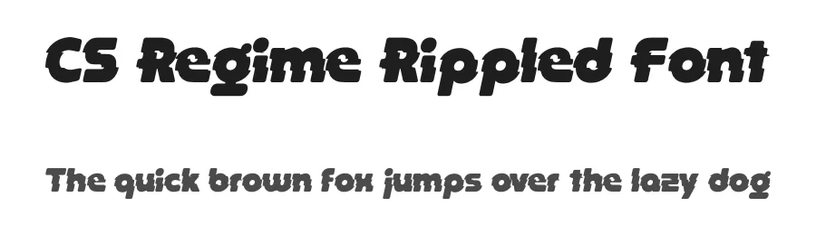 CS Regime Rippled Font by craftsupplyco — Display Font