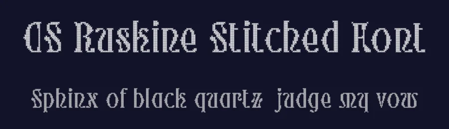 CS Ruskine Stitched Font by craftsupplyco — Display Font — thumbnail 2