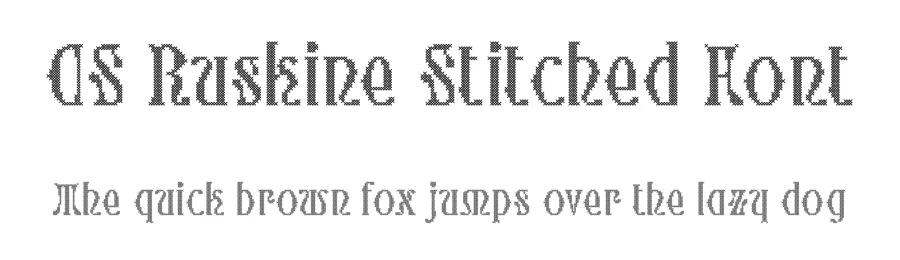 CS Ruskine Stitched Font by craftsupplyco — Display Font