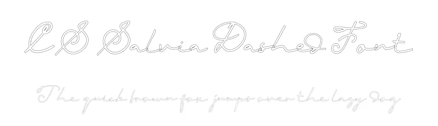 CS Salvia Dashed Font by craftsupplyco — Script Handwritten Font