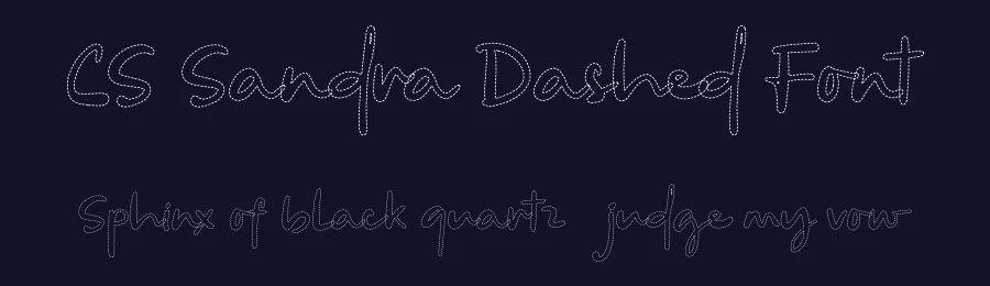 CS Sandra Dashed Font by craftsupplyco — Script Handwritten Font — thumbnail 2