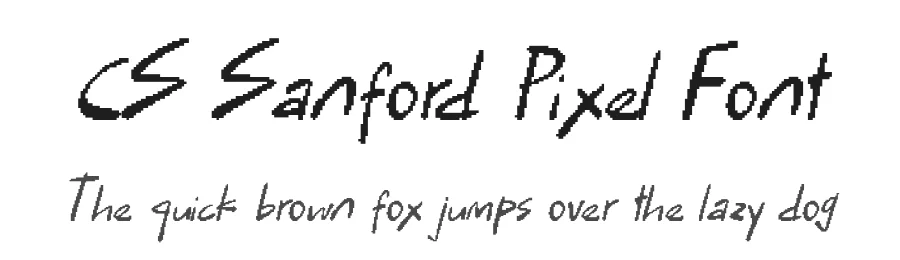 CS Sanford Pixel Font by craftsupplyco — Display Font