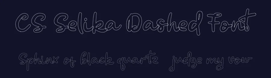 CS Selika Dashed Font by craftsupplyco — Script Handwritten Font — thumbnail 2
