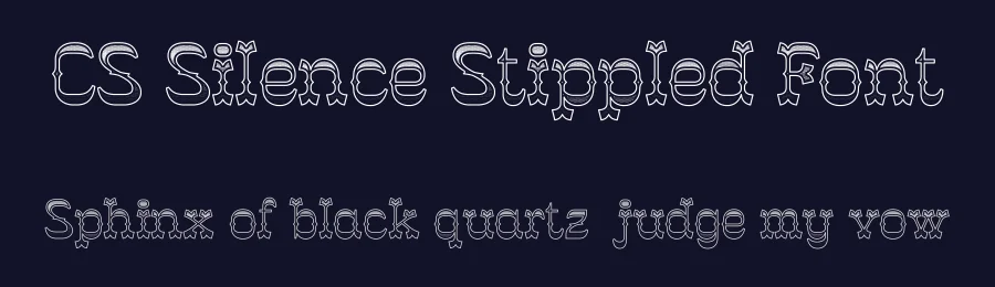 CS Silence Stippled Font by craftsupplyco — Display Font — thumbnail 2