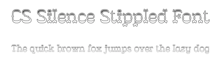 CS Silence Stippled Font by craftsupplyco — Display Font