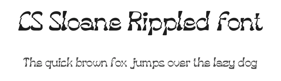 CS Sloane Rippled Font by craftsupplyco — Display Font