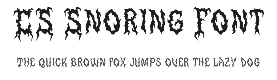 CS Snoring Font by craftsupplyco — Display Font