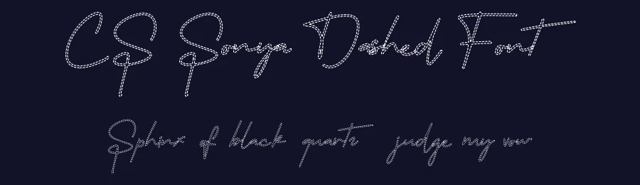 CS Sonya Dashed Font by craftsupplyco — Script Handwritten Font — thumbnail 2