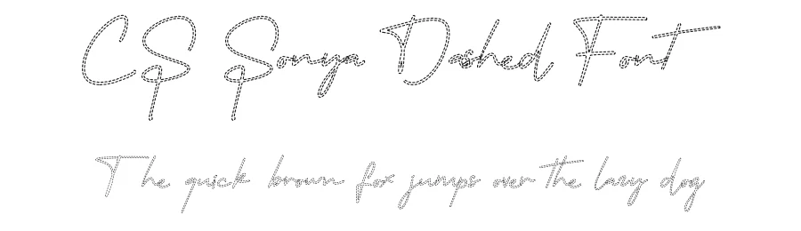 CS Sonya Dashed Font by craftsupplyco — Script Handwritten Font