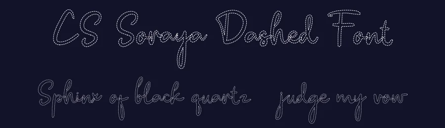 CS Soraya Dashed Font by craftsupplyco — Script Handwritten Font — thumbnail 2
