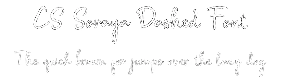 CS Soraya Dashed Font by craftsupplyco — Script Handwritten Font