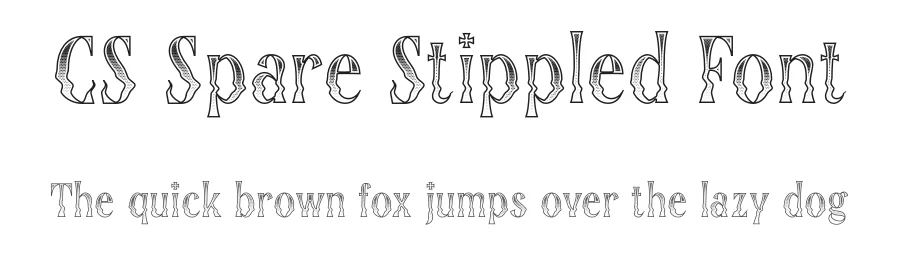 CS Spare Stippled Font by craftsupplyco — Display Font