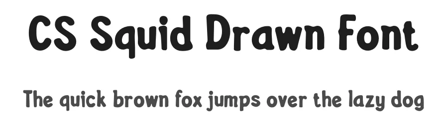 CS Squid Drawn Font by craftsupplyco — Display Font