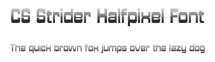CS Strider Halfpixel Font by craftsupplyco — Display Font