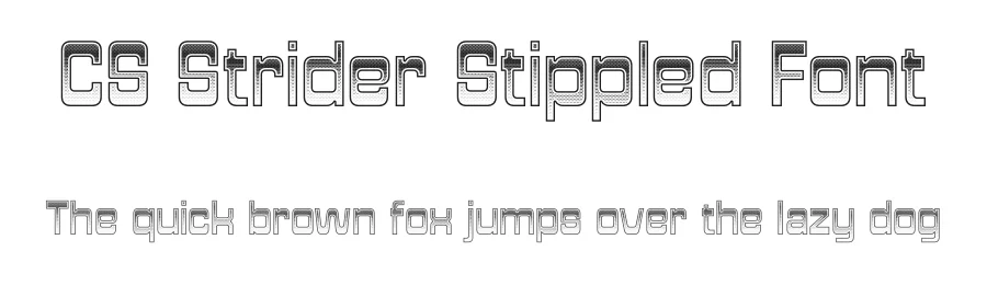 CS Strider Stippled Font by craftsupplyco — Display Font