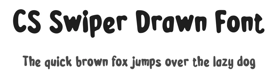 CS Swiper Drawn Font by craftsupplyco — Display Font
