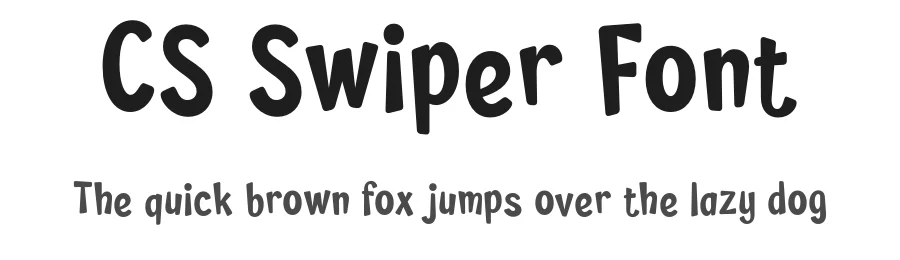 CS Swiper Font by craftsupplyco — Display Font