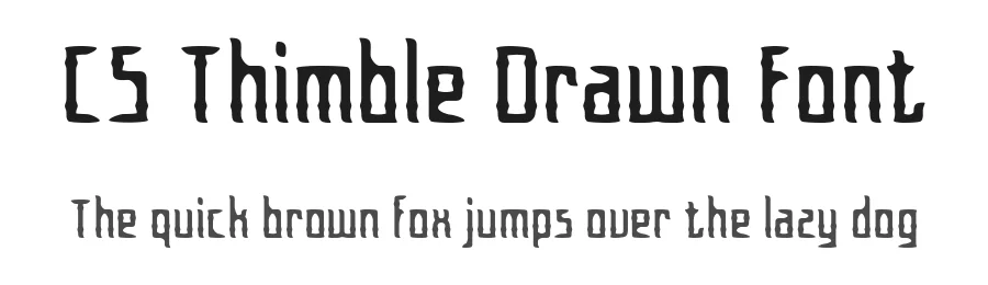 CS Thimble Drawn Font by craftsupplyco — Display Font