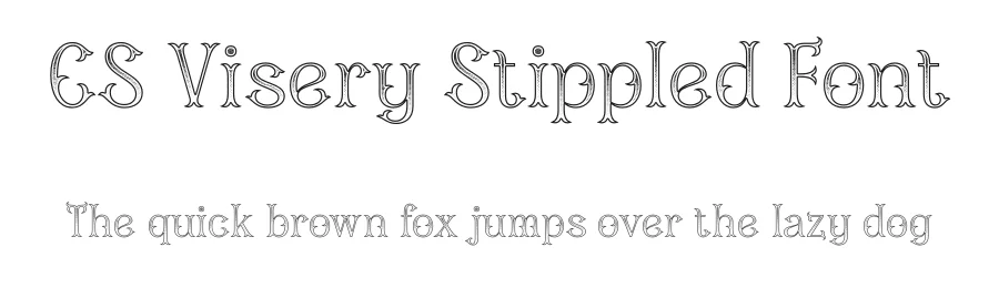 CS Visery Stippled Font by craftsupplyco — Display Font
