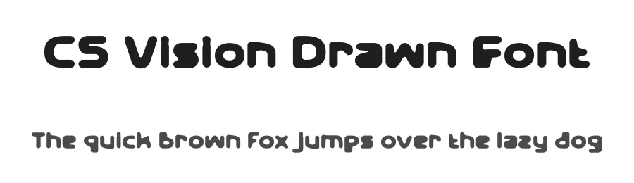 CS Vision Drawn Font by craftsupplyco — Display Font