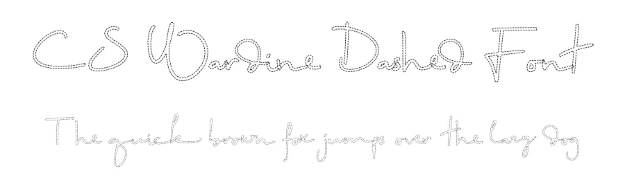 CS Wardine Dashed Font by craftsupplyco — Script Handwritten Font