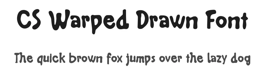CS Warped Drawn Font by craftsupplyco — Display Font