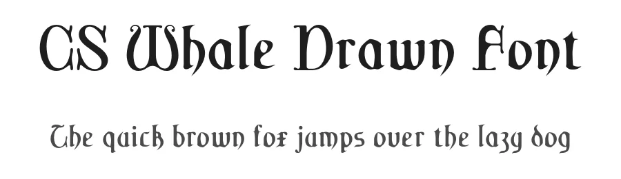 CS Whale Drawn Font by craftsupplyco — Display Font