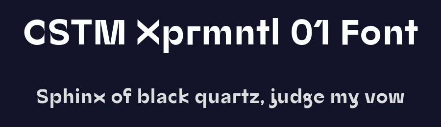 CSTM Xprmntl 01 Font by Ilya Ruderman — Sans Serif Font — thumbnail 2