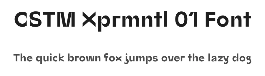 CSTM Xprmntl 01 Font by Ilya Ruderman — Sans Serif Font