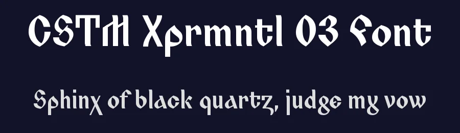 CSTM Xprmntl 03 Font by CSTM Fonts — Sans Serif Font — thumbnail 2