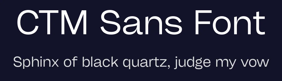 CTM Sans Font by Gspr one — Sans Serif Font — thumbnail 2