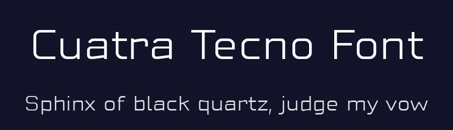 Cuatra Tecno Font by defharo — Sans Serif Font — thumbnail 2