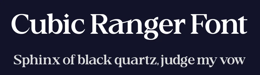 Cubic Ranger Font by timelesstype.co — Serif Font — thumbnail 2