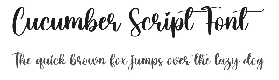 Cucumber Script Font by creativeletter — Script Handwritten Font