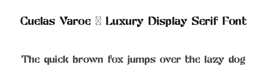 Cuelas Varoe – Luxury Display Serif Font by Maiko Hatta — Decorative Font