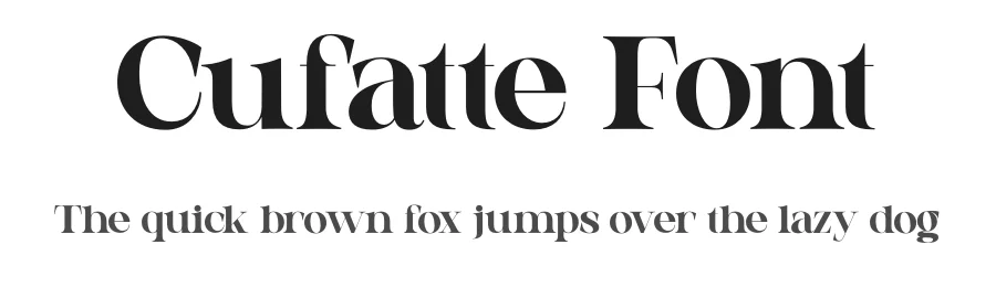 Cufatte Font by Taboja Std — Serif Font